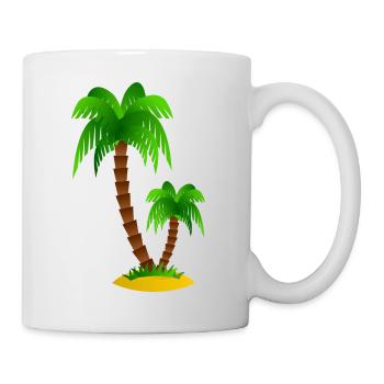 Palmen Insel - Tasse - Weiß - Rechts