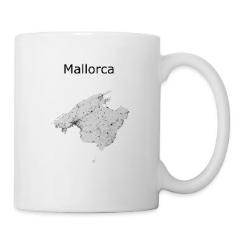 stylized street map Mallorca - Mug - white - Right