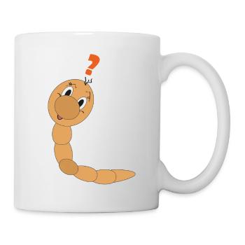 spit with question mark - Mug - white - Right