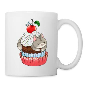 Muffincat - Tasse - Weiß - Rechts