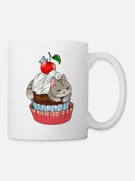 Muffincat - Tasse - Weiß