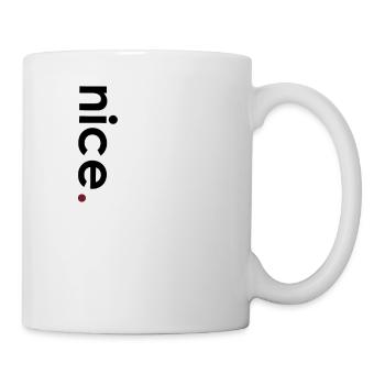 Nice Vertikal schwarz - Tasse - Weiß - Rechts