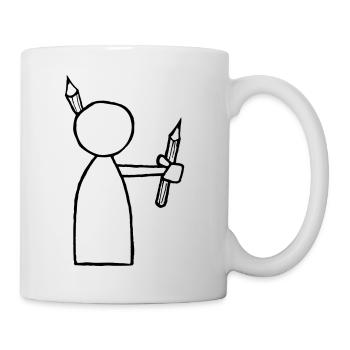 Dessinateur - Mug blanc - blanc - Droite