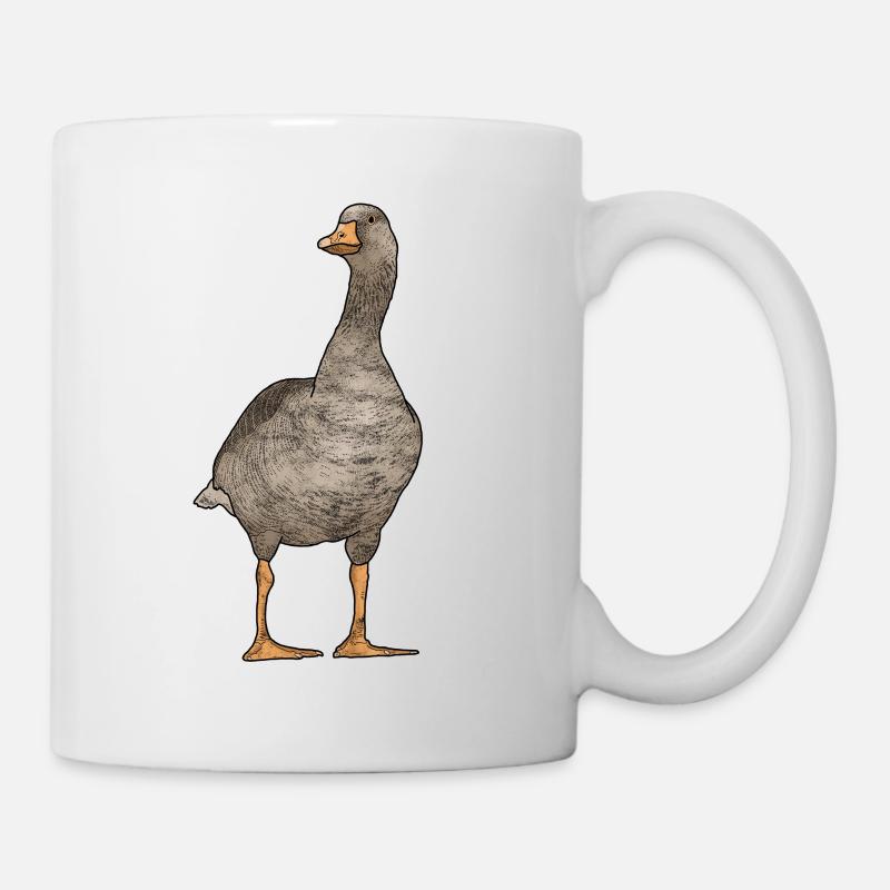 Eine graue Gans vom Bauernhof - Tasse - Weiß