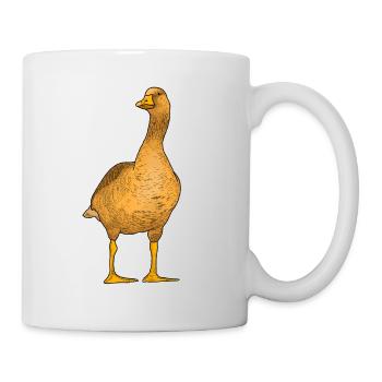 Orangene Gans - Tasse - Weiß - Rechts