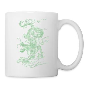 Green Chinese dragon - Mug - white - Right