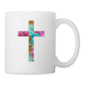 Croix Jésus Dieu religion Église Pape Vatican - Mug blanc - blanc - Droite