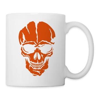 head of death skull halloween 1022 - Mug - white - Right