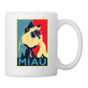 babybell Katze - Miau - Obama-Style - Tasse - Weiß - Rechts