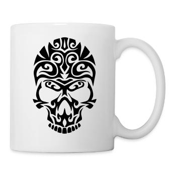 tetemort tribal skull death head dead hea - Mug - white - Right