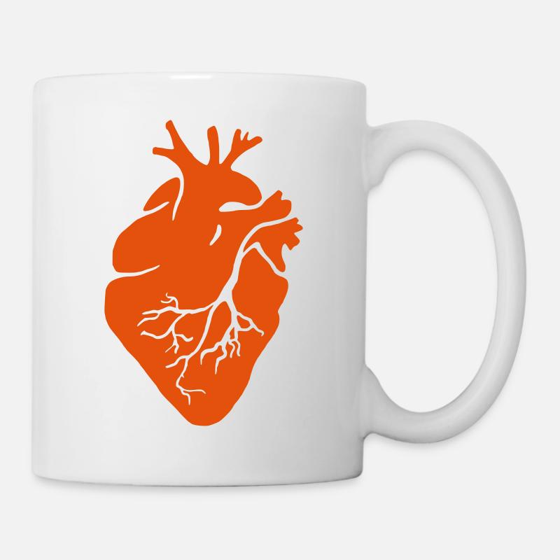 Anatomisches Herz - Tasse - Weiß