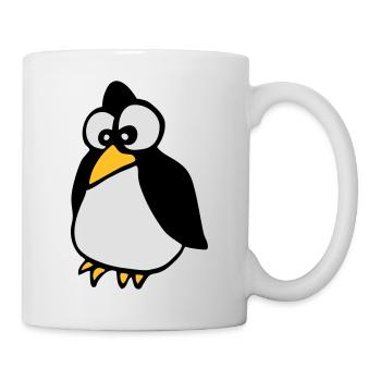 Pinguin - Tasse - Weiß - Rechts