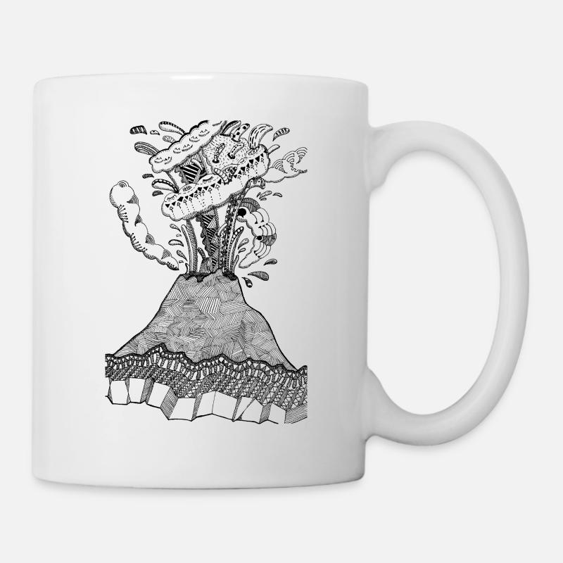 Vulkan Muster - Tasse - Weiß