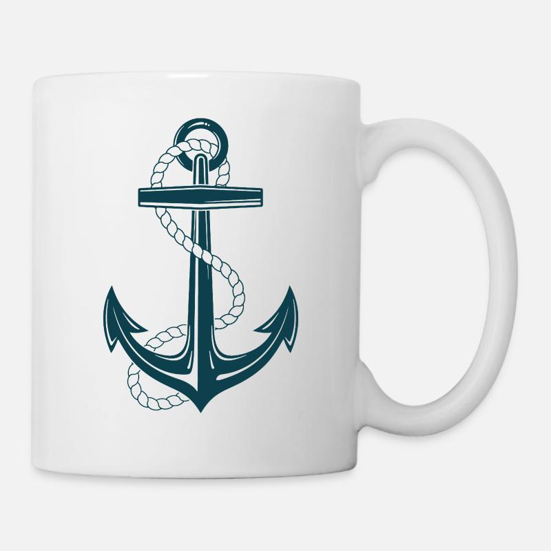 Anker Schiff Seemann Geschenk - Tasse - Weiß