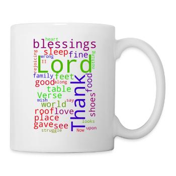 Merci Seigneur pour tes bénédictions sur moi - Mug blanc - blanc - Droite