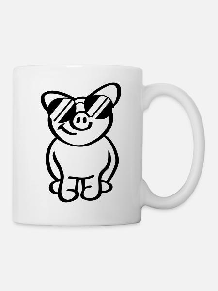 Cool Pig - Tasse - Weiß
