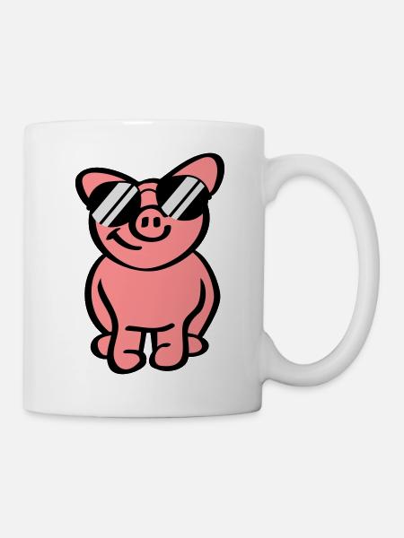 Cool Pig - Tasse - Weiß
