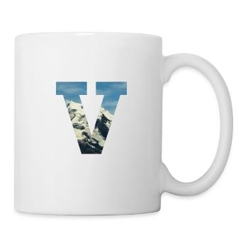 Shirt with letter V - Mug - white - Right