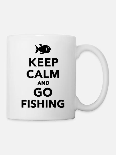 Keep calm and go fishing - Mug blanc - blanc
