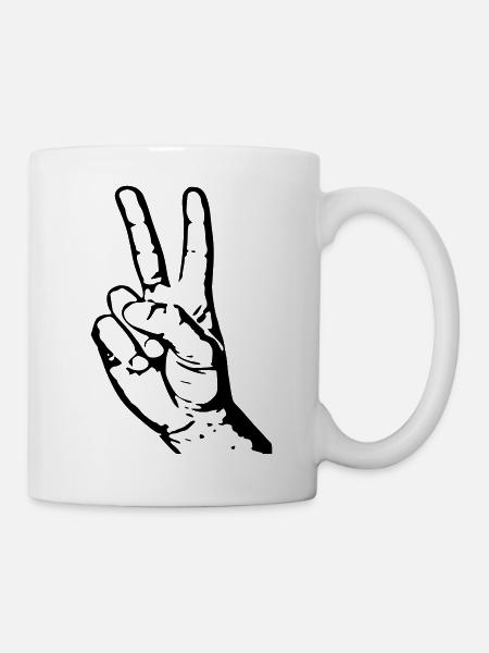 paix - Mug blanc - blanc