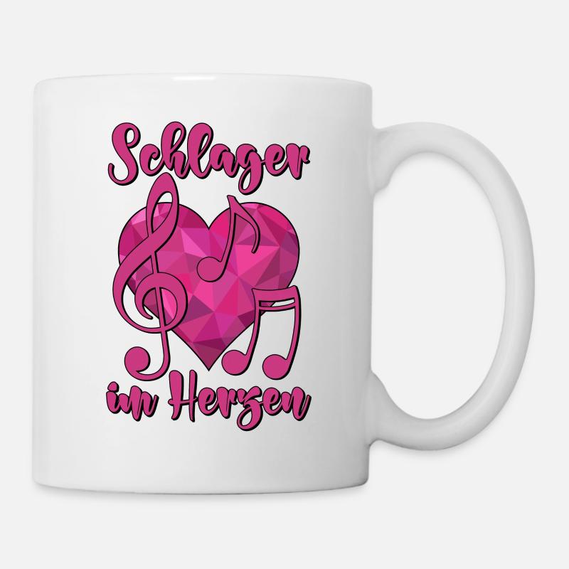 Schlager im Herzen - Tasse - Weiß