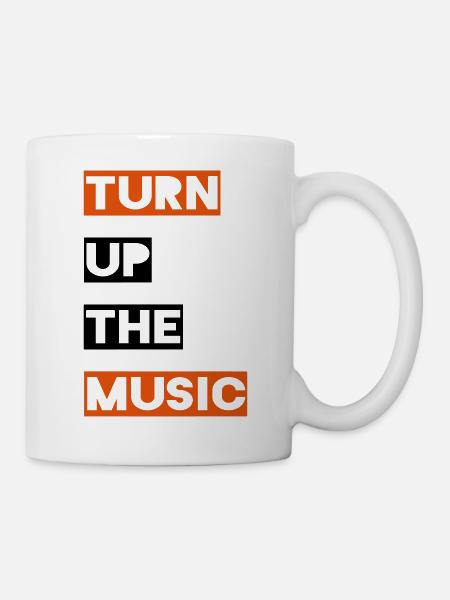 Turn up the music - Mug - white