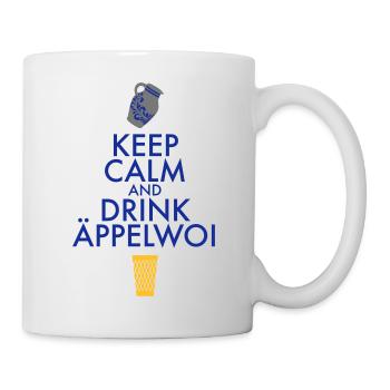 KEEP CALM AND DRINK ÄPPELWOI - Tasse - Weiß - Rechts