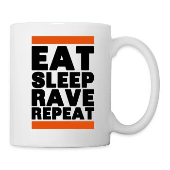 eat sleep repeat rave - Mug - white - Right