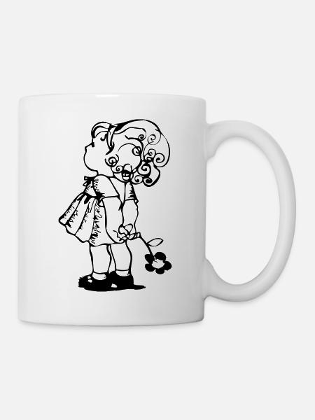 Blumenkind Mädchen - Tasse - Weiß