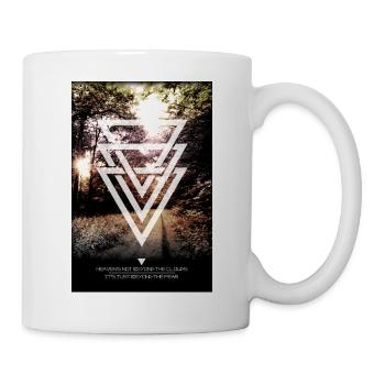 mystic forest triangles - Tasse - Weiß - Rechts