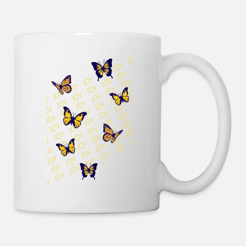Papillons, joie, légèreté - Mug blanc - blanc