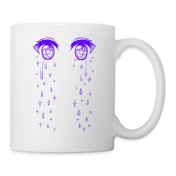 Crying Anime Eyes - Tasse - Weiß - Rechts