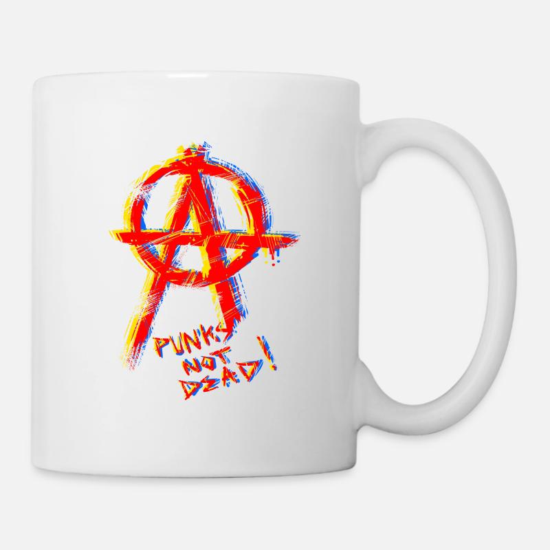 punks not dead anarchy - Tasse - Weiß