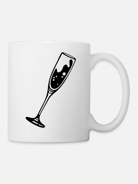 sektglas2 - Tasse - Weiß