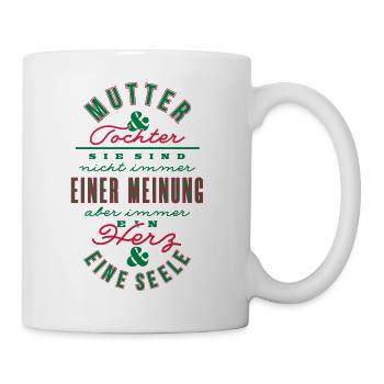 Mutter und Tochter - ein Herz & Seele -Farbwechsel - Tasse - Weiß - Rechts
