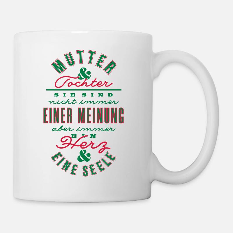 Mutter und Tochter - ein Herz & Seele -Farbwechsel - Tasse - Weiß