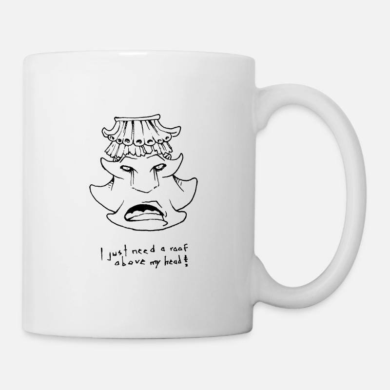 Dach überm Kopf - Tasse - Weiß