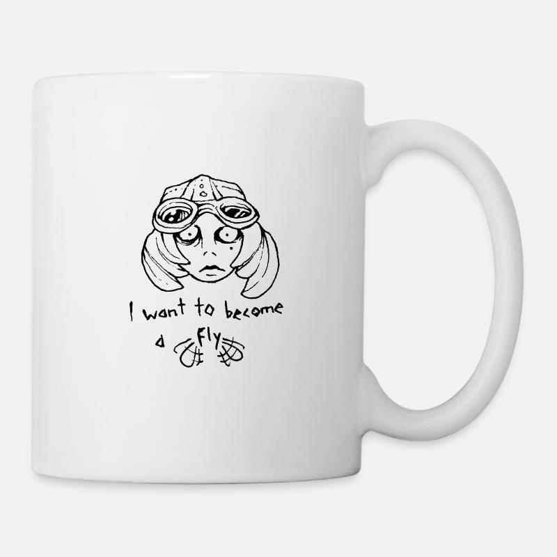 Werde eine Fliege - Tasse - Weiß
