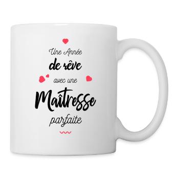 Une année de rêve avec maîtresse - Mug blanc - blanc - Droite