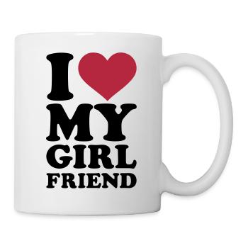 I love my girlfriend - Tasse - Weiß - Rechts