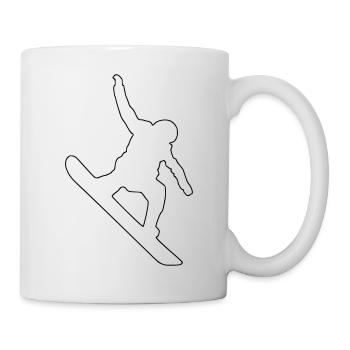 snowboarder fun - Tasse - Weiß - Rechts