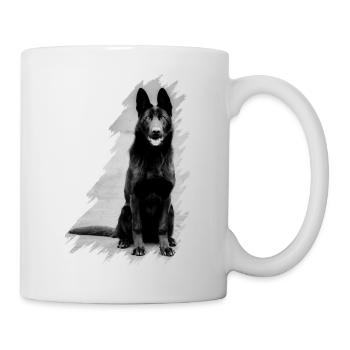 Schäferhund - Tasse - Weiß - Rechts
