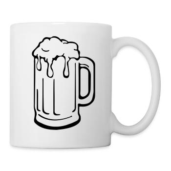 Bierkrug - Tasse - Weiß - Rechts