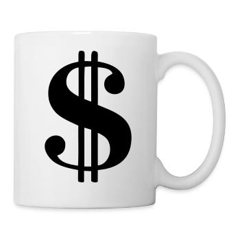 Dollar Symbol Bank Banker - Tasse - Weiß - Rechts