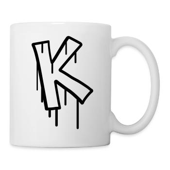 Timbre de graffiti lettre K - Mug blanc - blanc - Droite