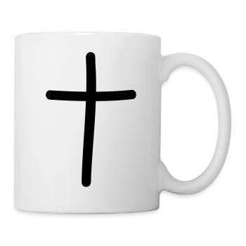 Kreuz - Tasse - Weiß - Rechts