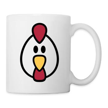 Poule - Mug blanc - blanc - Droite