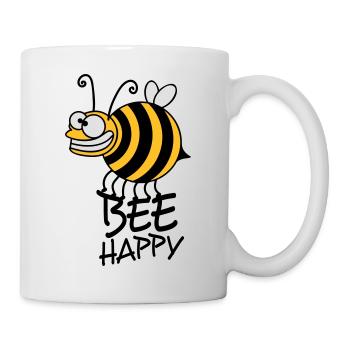 Thick crazy bee bee happy - Mug - white - Right