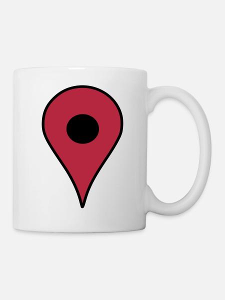 Map pin - Mug blanc - blanc