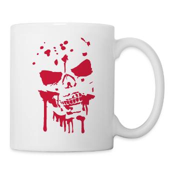 Skull Head skull blood zombie - Mug - white - Right